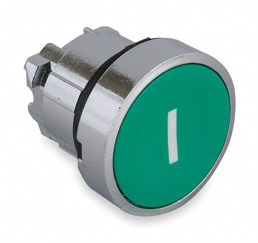 Flush Push Button Green Non-Illum 22mm