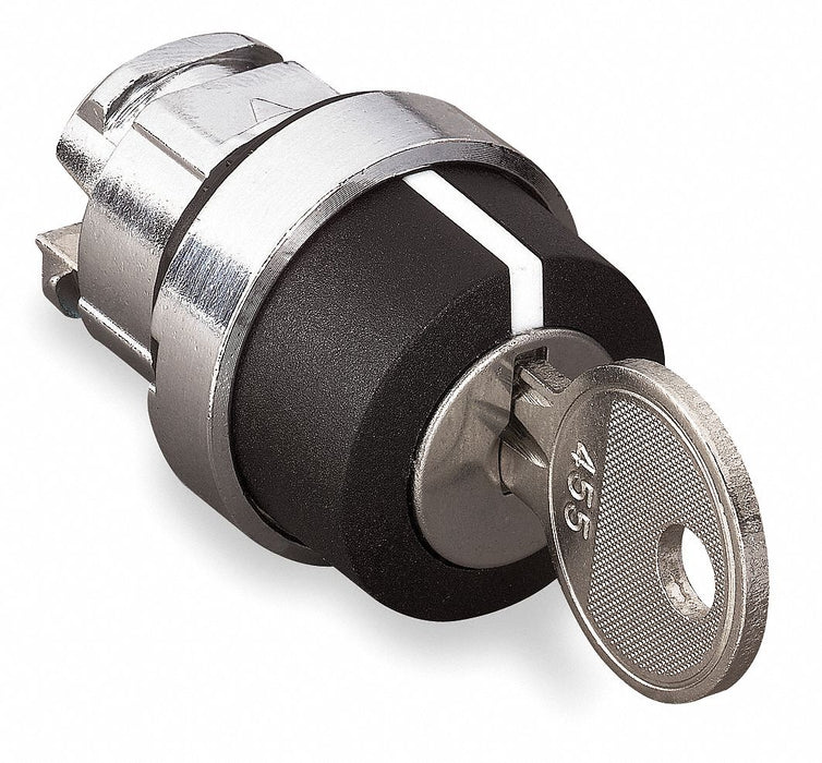 KeyedSelectorSwitch Black 3Pos 22mm