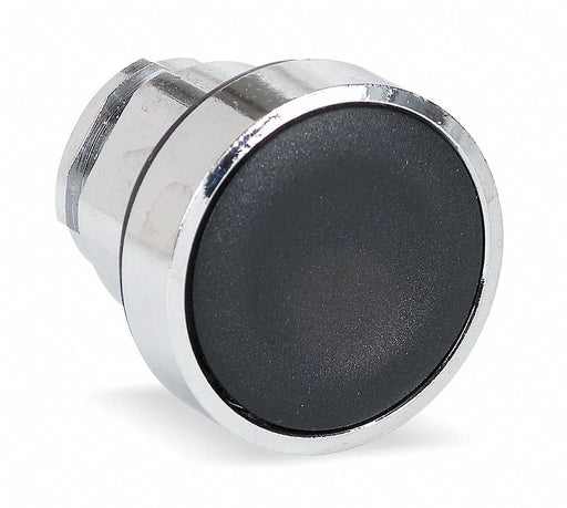 H6990 Flush Push Button Black Non-Illum 22mm
