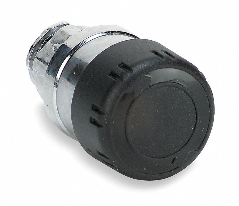H6981 Mushroom Head Push Button Black 22mm