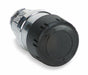 H6981 Mushroom Head Push Button Black 22mm