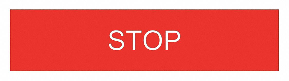 LegendPlate Stop White/Red Rectangular