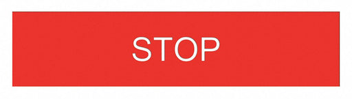 LegendPlate Stop White/Red Rectangular