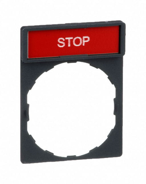 LegendPlate Stop White/Gray Rectangular