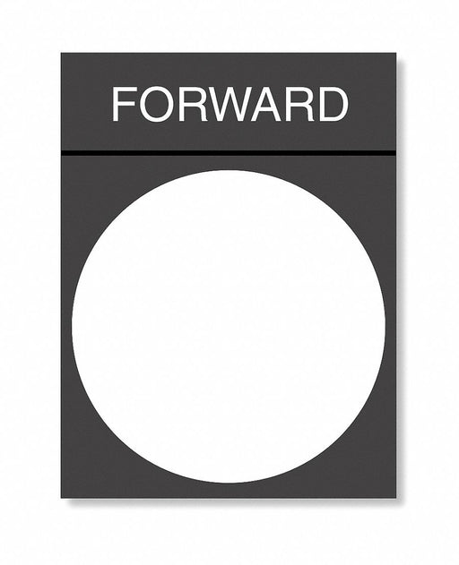 LegndPlate Forward Wht/Blk/Red Rectangle