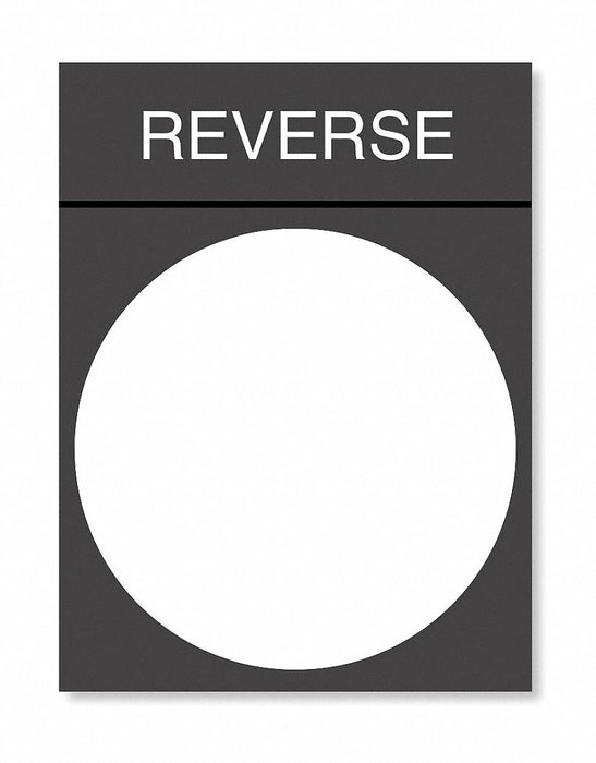 LegndPlate Reverse Wht/Blk/Red Rectangle