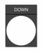 LegendPlate Down Wht/Blk/Red Rectangular