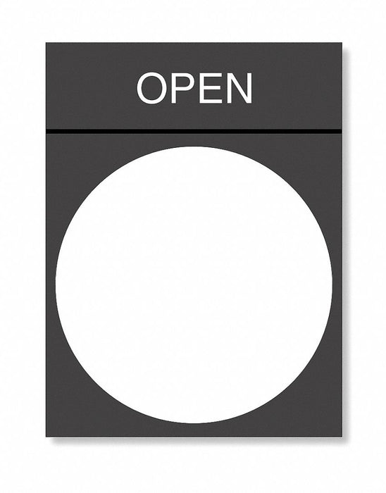 LegendPlate Open Wht/Blk/Red Rectangular