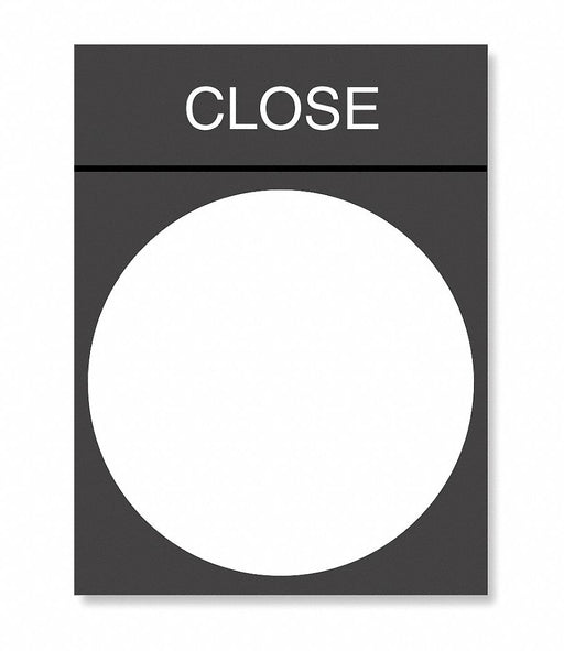 LegendPlate Close Wht/Blk/Red Rectangle