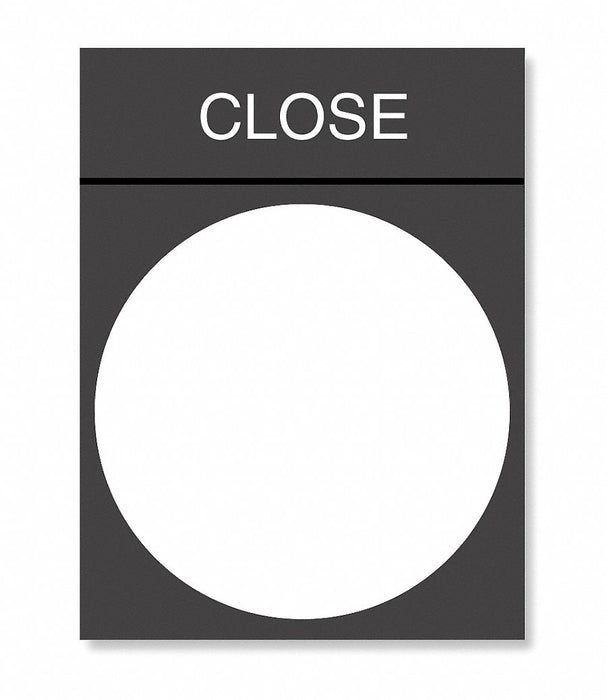 LegendPlate Close Wht/Blk/Red Rectangle