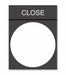 LegendPlate Close Wht/Blk/Red Rectangle