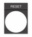 LegndPlate Reset Wht/Blk/Wht Rectangle