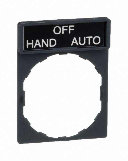 LegndPlate HandOffAuto Wht/Gry Rectangle