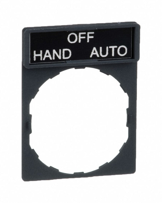 LegndPlate HandOffAuto Wht/Gry Rectangle