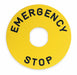 LegendPlate EmergencyStop Blk/Ylw Round