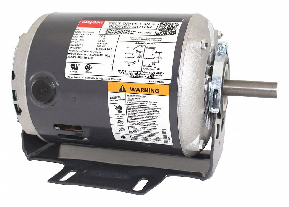 Motor 1/2 HP 1725 rpm 56 115/208-230V
