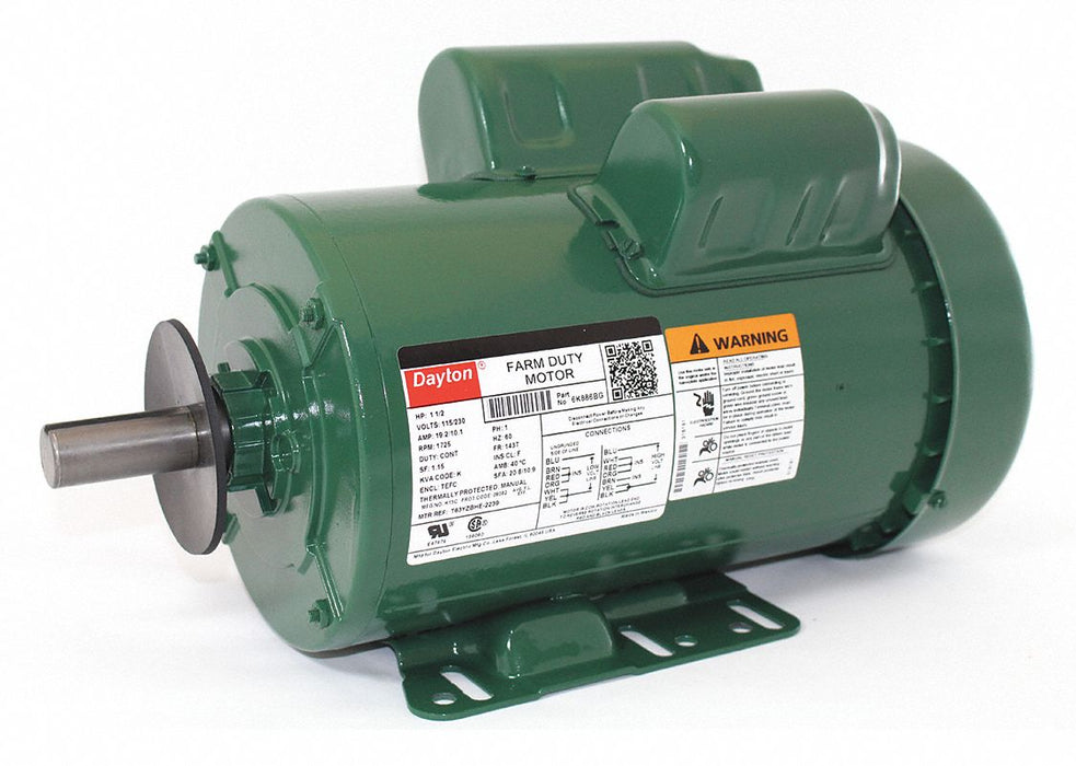 Frm Dty Mtr CapStrt TEFC 1-1/2HP 1725rpm