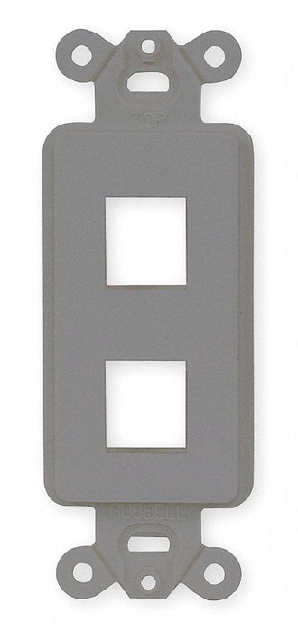 Outlet Frame 2 Port Flush Mount Gray