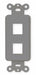 Outlet Frame 2 Port Flush Mount Gray