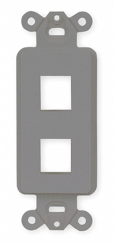 Outlet Frame 2 Port Flush Mount Gray