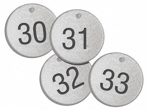 Subsurface Engraved Numbered Tags PK25