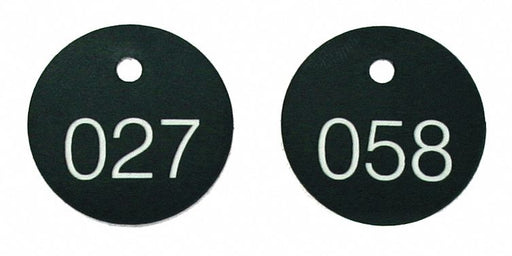 Engraved Numbered Tags Plastic PK100