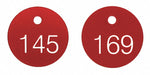 Engraved Numbered Tags Plastic PK100