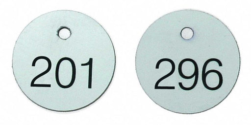 Engraved Numbered Tags Plastic PK100