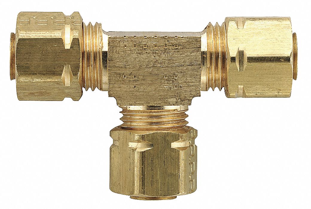 Tee Brass Comp3/16 3/16 3/16 PK10