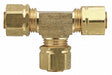Tee Brass Comp3/16 3/16 3/16 PK10