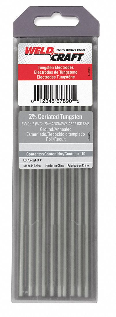 WELDCRAFT Gray Tungsten Electrode PK10