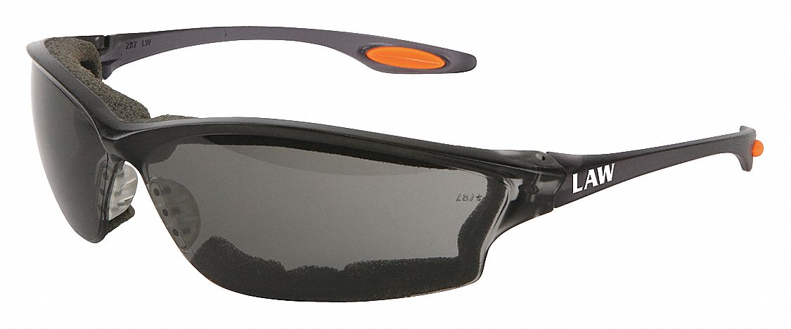 Safety Glasses Gray Anti-Fog Black