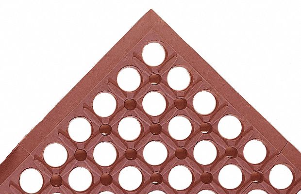 Drainage Mat Red wBlkBrdr 3 ft.x5 ft.