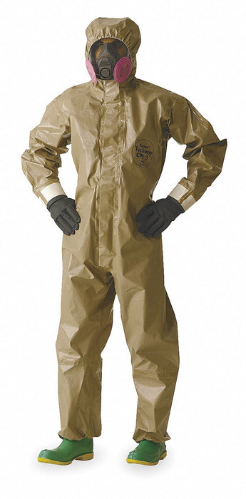 D2222 Hooded Coveralls S Tan Tychem 5000 PK6