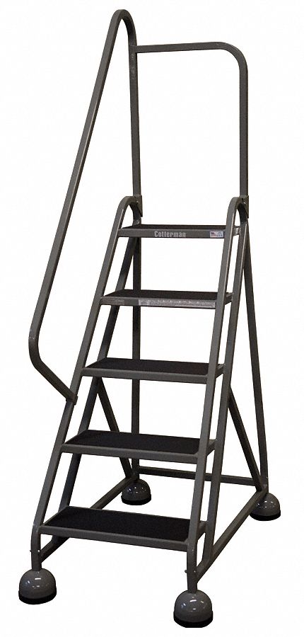 D5253 Rolling Ladder Hndrl Platfm 45 In H