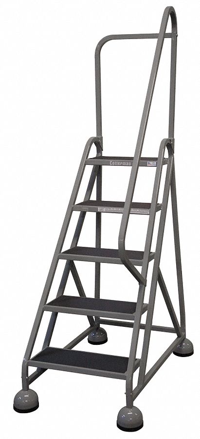 D5257 Rolling Ladder Hndrl Platfm 45 In H