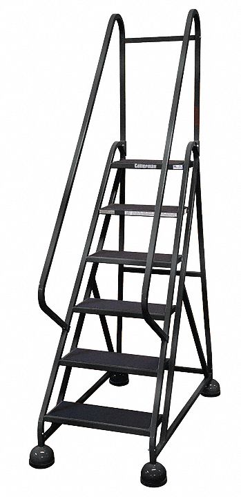 Rolling Ladder Hndrl Platfm 54 In H