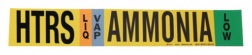 Pipe Marker Ammonia 2 1/4 in H 14 in W