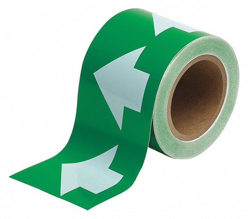 D3614 Pipe Marking Tape Grn 4in W 90ft Roll L