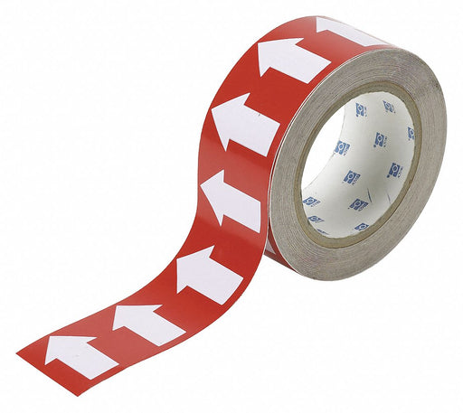 D3613 Pipe Marking Tape Red 2in W 90ft Roll L
