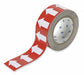 D3612 Pipe Marking Tape Red 1in W 90ft Roll L
