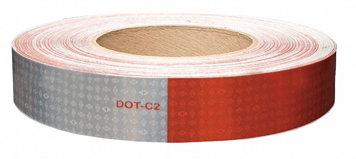 Reflective Tape W 1 In Red/White