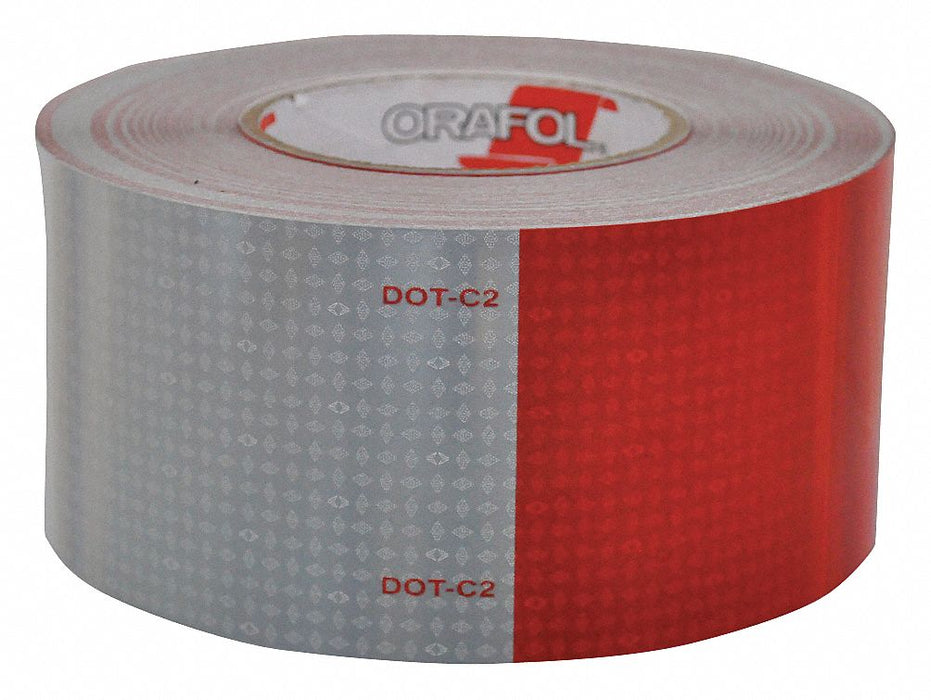 Reflective Tape W 3 In Red/White