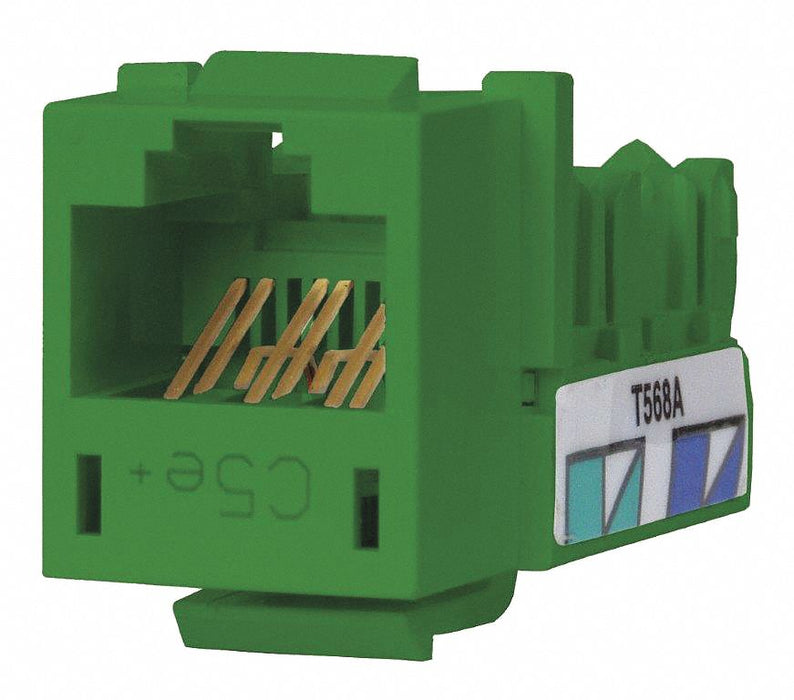 M1018 Modular Jack 0.875 in H Green