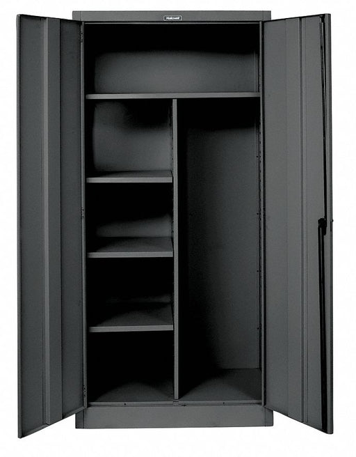 K4182 Storage Cabinet 78 x36 x18 Black 4Shlv
