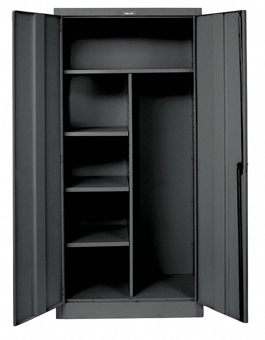 K4182 Storage Cabinet 78 x36 x18 Black 4Shlv
