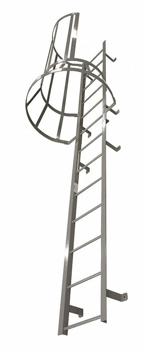 Fixed Ladder w/Safety Cage 24 ft 3 In H