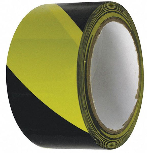 Floor Tape Black/Yellow 2 inx54 ft Roll