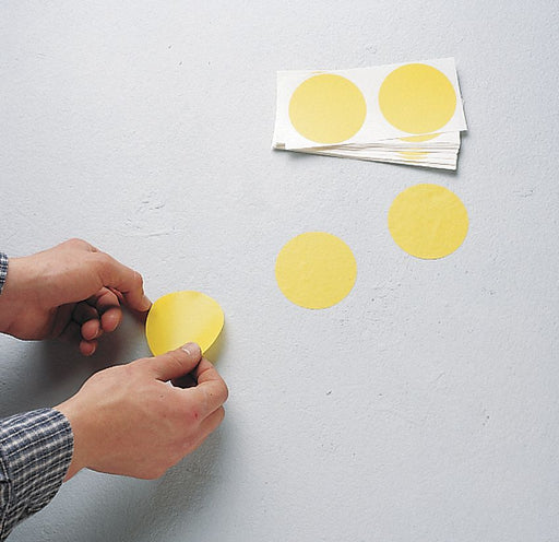 Floor Tape Yellow 5 inx5 in Circle PK500