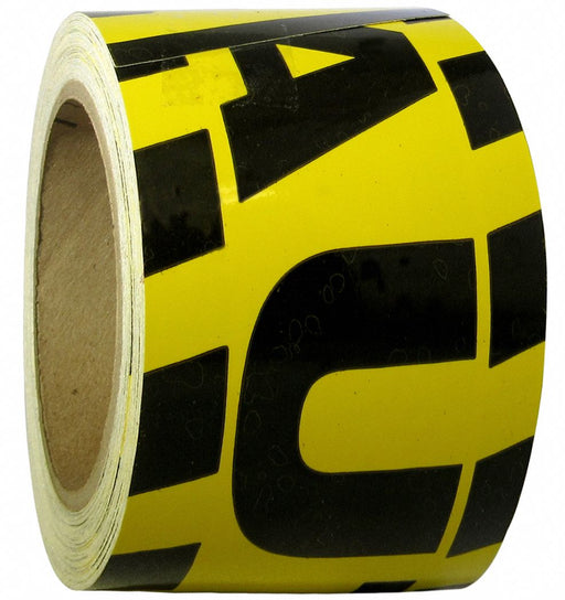Floor Tape Black/Yellow 3 inx60 ft Roll